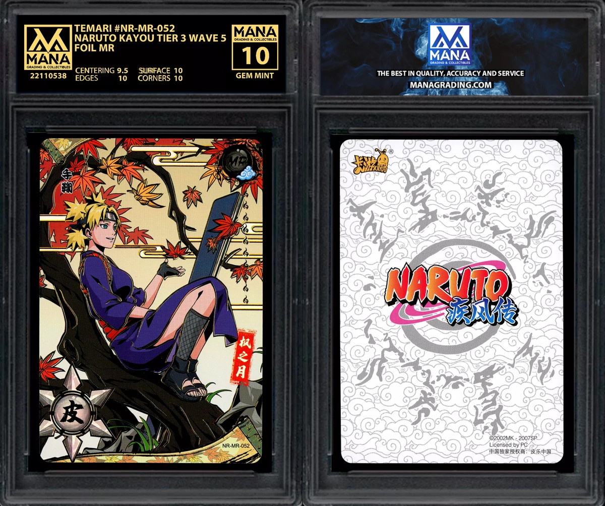 NARUTO KAYOU TEMARI #NR-MR-052 FOIL MR MANA 10 GEM MINT -AI GRADE