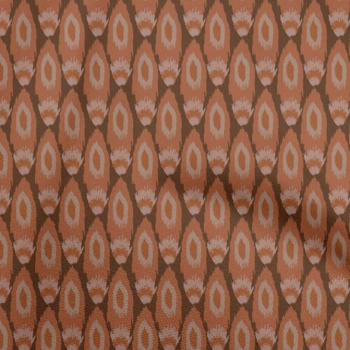 oneOone Cotton Flex Brown Fabric Ikat Sewing Craft Projects Fabric-piO - Picture 1 of 21