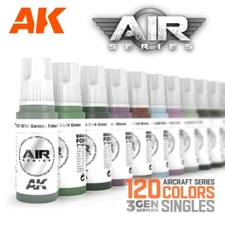 AK Interactive: AIR Paints – Acrylic Model Color Paint - Singles 120 Colors