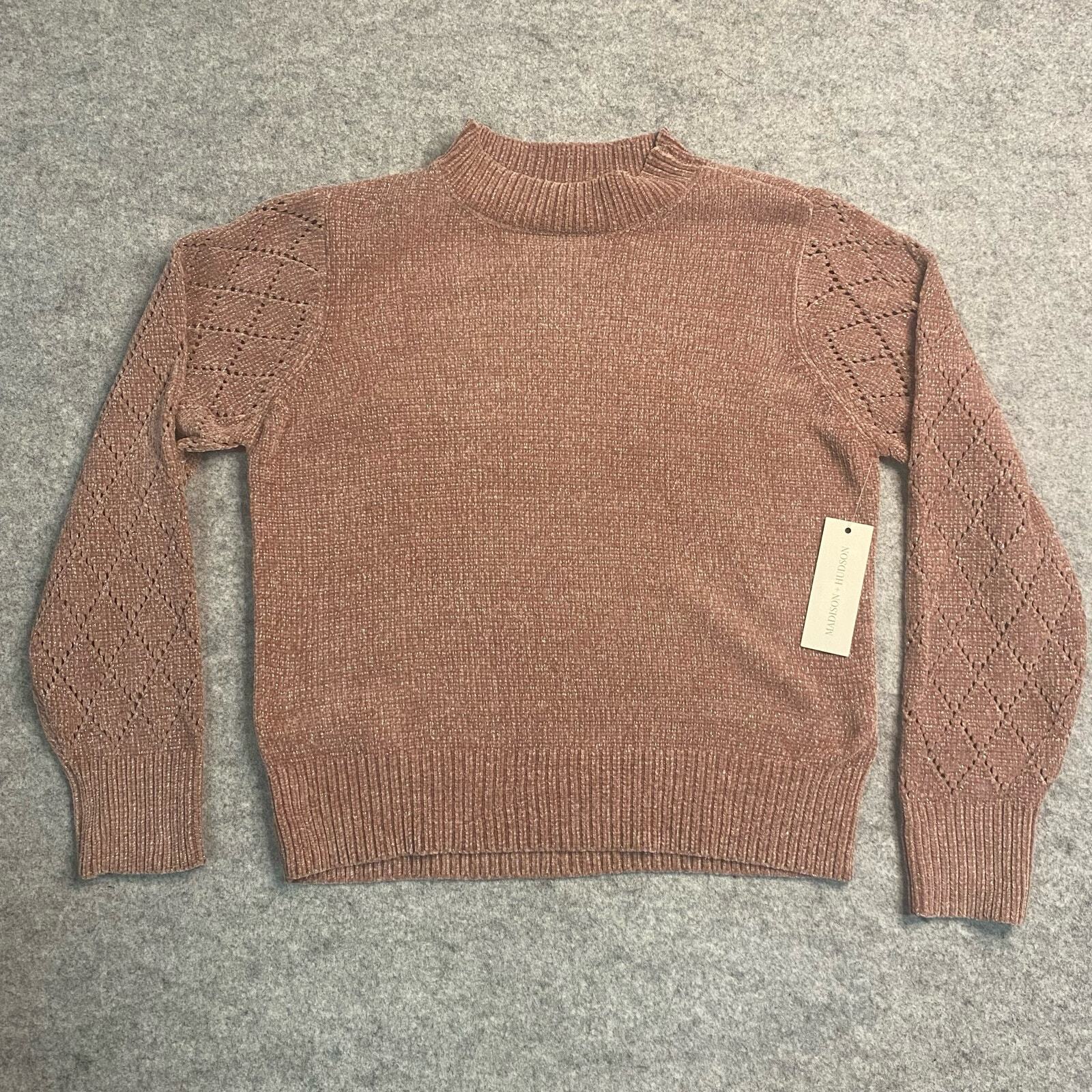 sweater Womens XL sweater knit Barbie pink Girly preppy cottagecore Sparkle NWT-image