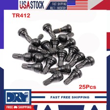 25pcs Tr412 Tire Rubber Valve Stem For Atv Lawn Mower Garden Tractor Short Stem