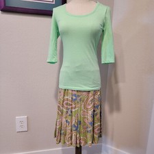 Skirt and Top-CAbi Skirt/VS 3/4 length Tee Set - SZ Small. Excellent Condition 