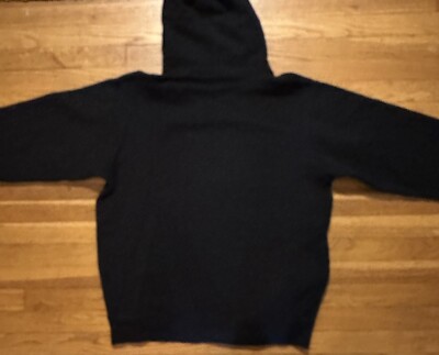SUPREME CORNER LABEL HOODED SWEATSHIRT BLACK SIZE LARGE SS18 WK0