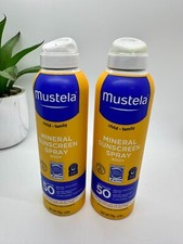 Mustela Mineral Sunscreen Spray SPF 50 Broad Spectrum Body Sun 6fl oz 2pk 5/24