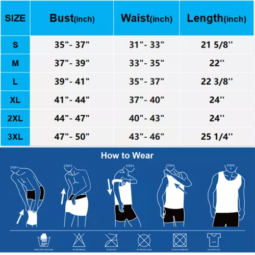 T-shirt canotta da uomo body shaper ventre compressione petto cintura - Foto 2 di 29