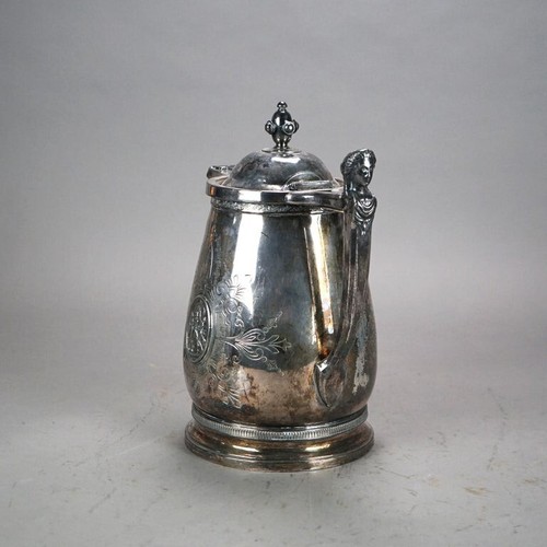 Antiker figürlicher versilberter Krug um 1890 - Bild 8 von 12