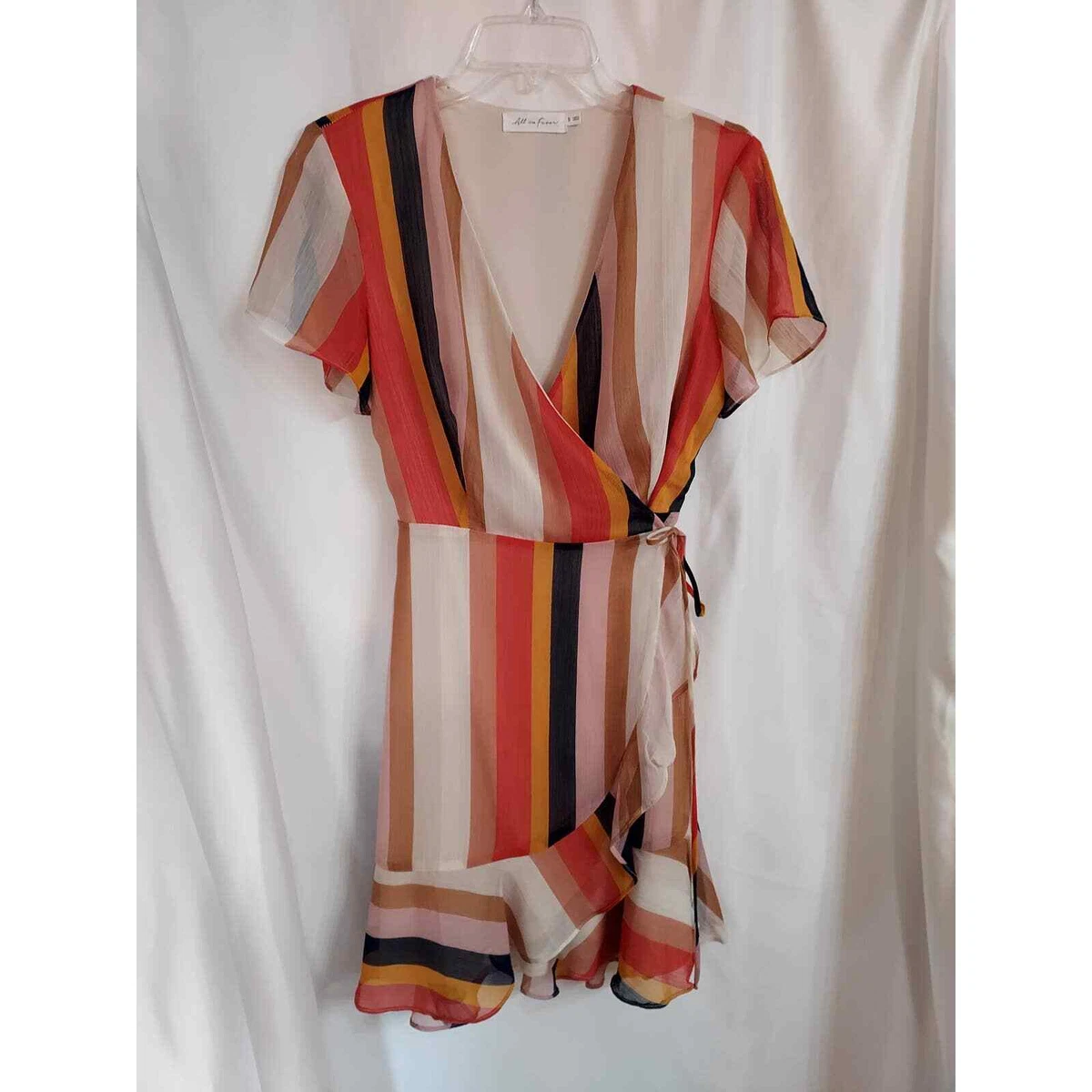 All in Favor striped lined Dress eBay