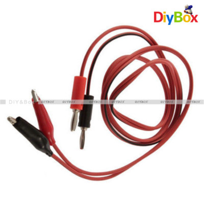 5pcs Alligator Clip Test Leads To Banana Plug Probe Cable Battery Clamps 1M