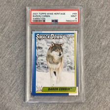 2021 Topps WWE Heritage #49 Baron Corbin Image Variation PSA 9