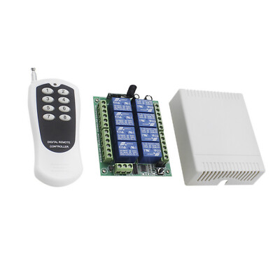 1 Set DC12V Relay 433mhz 8CH wireless RF Remote Control Switch Accessories