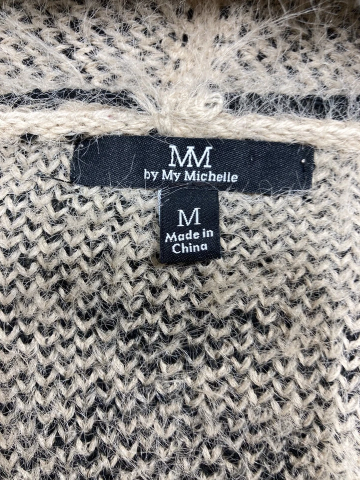 MM My Michelle M Beige Patrón Suroeste Difuso Largo Cárdigan Suéter Occidental Foto 2 de 4