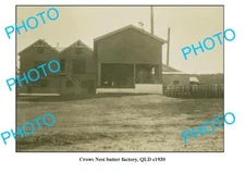 OLD LARGE PHOTO QLD CROWS NEST DAIRY  BUTTER FACTORY c1930