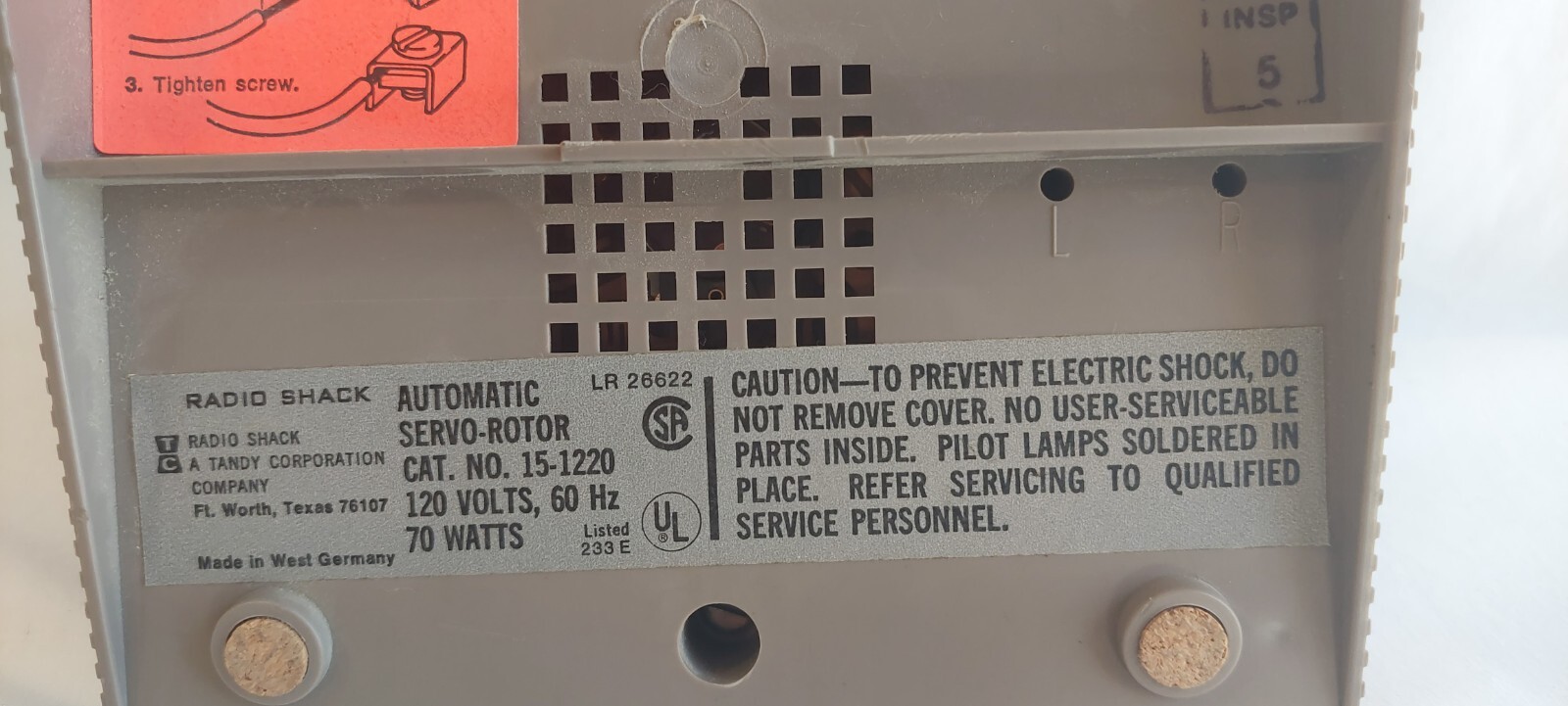 Radio Shack Archer Antenna Rotor Model 15 1220 CB Ham Radio TV *Parts