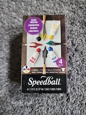 Speedball Fabric Ink Set 4 pcs (4 - 1.25 oz. tubes)