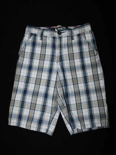 Levi's Boys Size 10 Cargo Pocket Skate Shorts Lot Blue Khaki Plaid Army Green - Picture 2 of 7