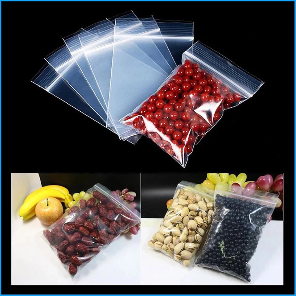 Grip Seal Bags Clear Transparent Resealable Plastic Polythene Cheapest Grip seal - Image 3 of 4