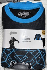 BLACK PANTHER MARVEL Fleece Pajamas Sleepwear Set Boys 10-12 NWT