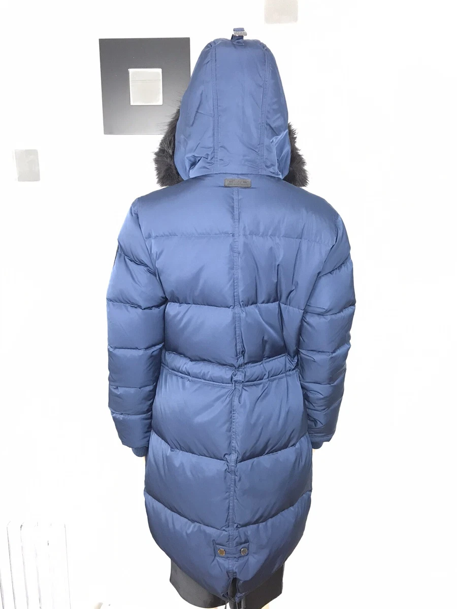 PAJAR CHRISSY Women s Down Hooded Parka Puffer Coat M Navy MSRP 550 Made In