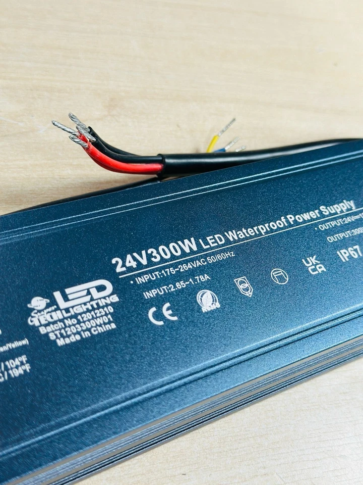 300W 24V Waterproof IP 67 ``LED Lights Transformer Power supply Adaptor for Led - Image 4 of 4