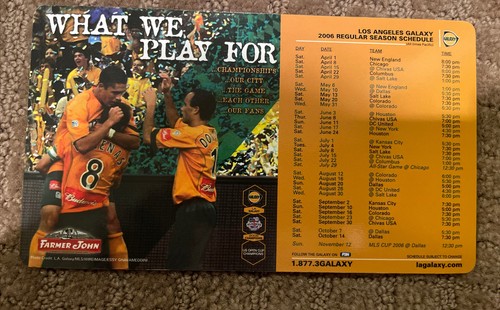 LA Galaxy--2006 Magnet Schedule | eBay