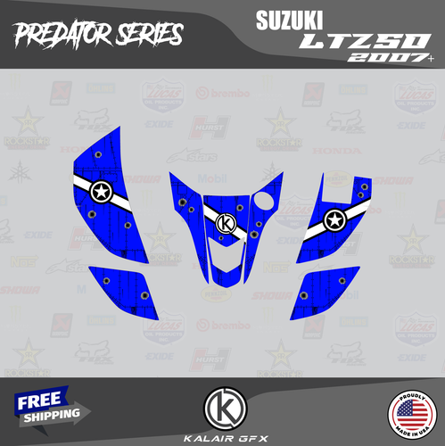 Graphics Kit for SUZUKI LTZ50 LT 50 16 MIL 2007+ Predator-blue - Bild 4 von 6
