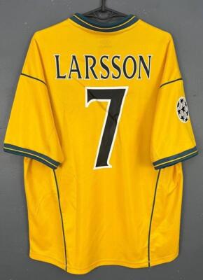 MEN'S FC CELTIC 2000/2002 HENRIK LARSSON #7 SOCCER FOOTBALL SHIRT