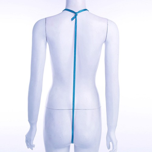 Costume da bagno donna sexy bikini metallizzato lucido monokini mini perizoma - Foto 85 di 93