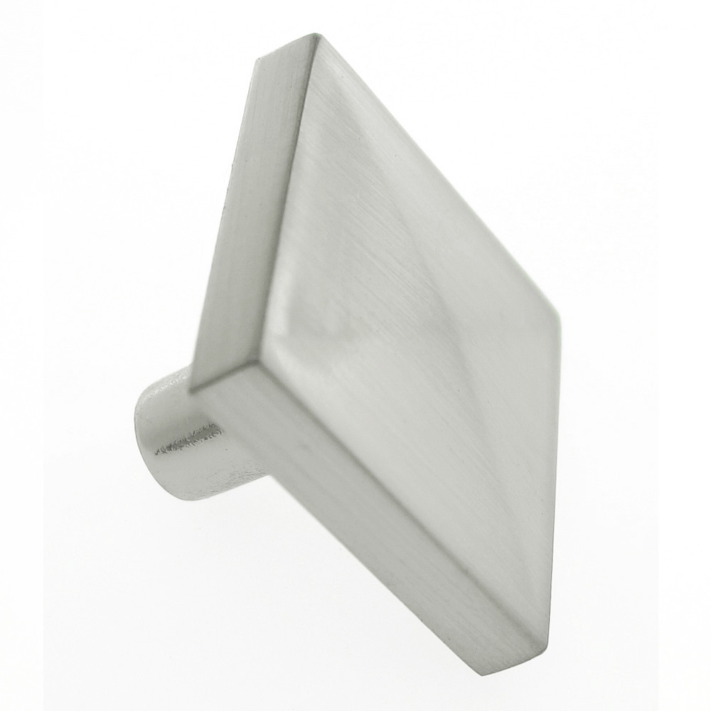 1 1/8" Inch Square Brushed Satin Nickel Kitchen Cabinet Knob Pull Wardrobe