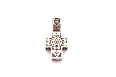 Vintage Sterling Silver 925 Cross Pendant Signed Madelyn