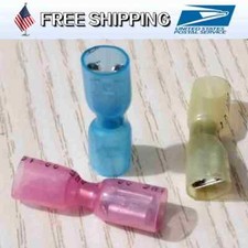 Female 50X 22-10AWG Spade Terminals Heat Shrink Quick Disconnec Wire Connectors