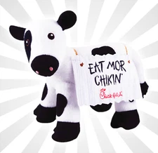 Chick-fil-A Plush Cow Doll Toy Eat Mor Chikin 4" Tall LIMITED EDITION