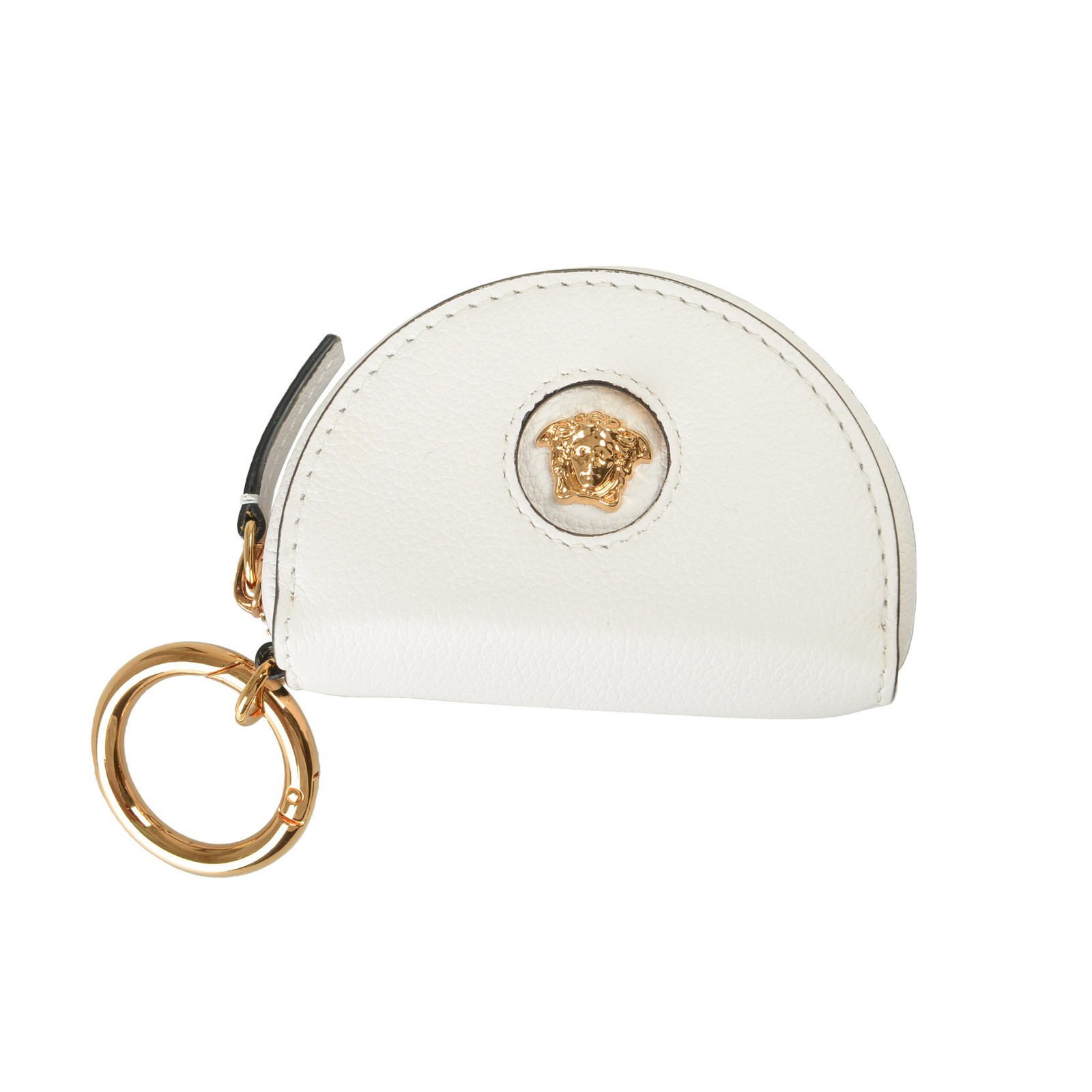Брелок для ключей Versace Unisex из белой кожи с галькой в виде головы Медузы Унисекс 43290₽