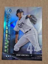2017 BRENT HONEYWELL BOWMAN TOP PROSPECTS ROOKIE CARD RC #BTP-44 TB RAYS