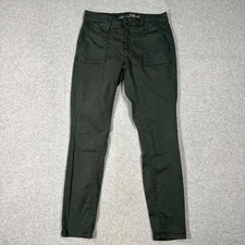 Universal Thread Womens 4/27 High Rise Skinny Button Flyn Utility Pants Green