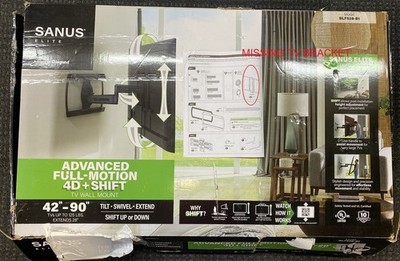 Sanus Elite Advanced Full-Motion 4D + Shift TV Wall Mount BLF528-B1 MISSING PART
