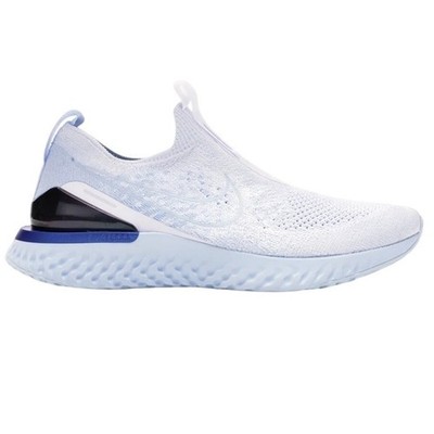 Nike Epic React Flyknit Phantom Mens 13 White Blue BV0417-101 Laceless Running