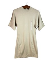 Calvin Klein Women’s Beige T-Shirt Dress Short Sleeve Preppy Size S NWT