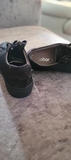Gabor Black Soft Canvas Lace Up Shoes
