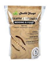 Mealworm Superworm Wheat Bran Bedding and Food Source 5 Quarts