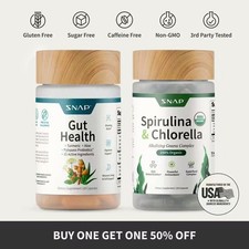 SNAP Gut Health Supplement Snap Supplements Natural Spirulina and Chlorella