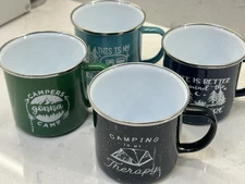 Camping Cup Life Is Better at The Campsite Mug Set 4-Pack Brand New