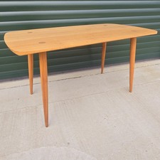Mid Century Ercol Style Plank Top Tall Large Coffee Table. Vintage. 100cm x 60cm
