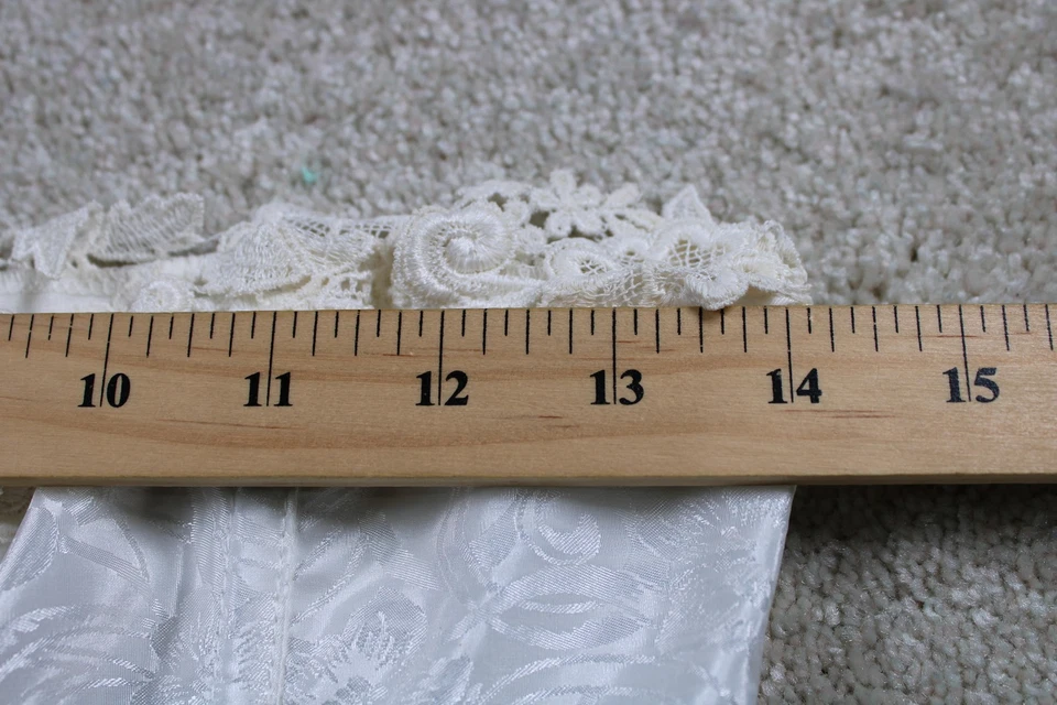 Corsé vintage Empire Intimates Bustier para mujer 36 blanco floral encaje nupcial años 90 Foto 3 de 4