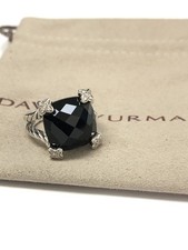 David Yurman 925 Silver 15mm Cushion On Point...