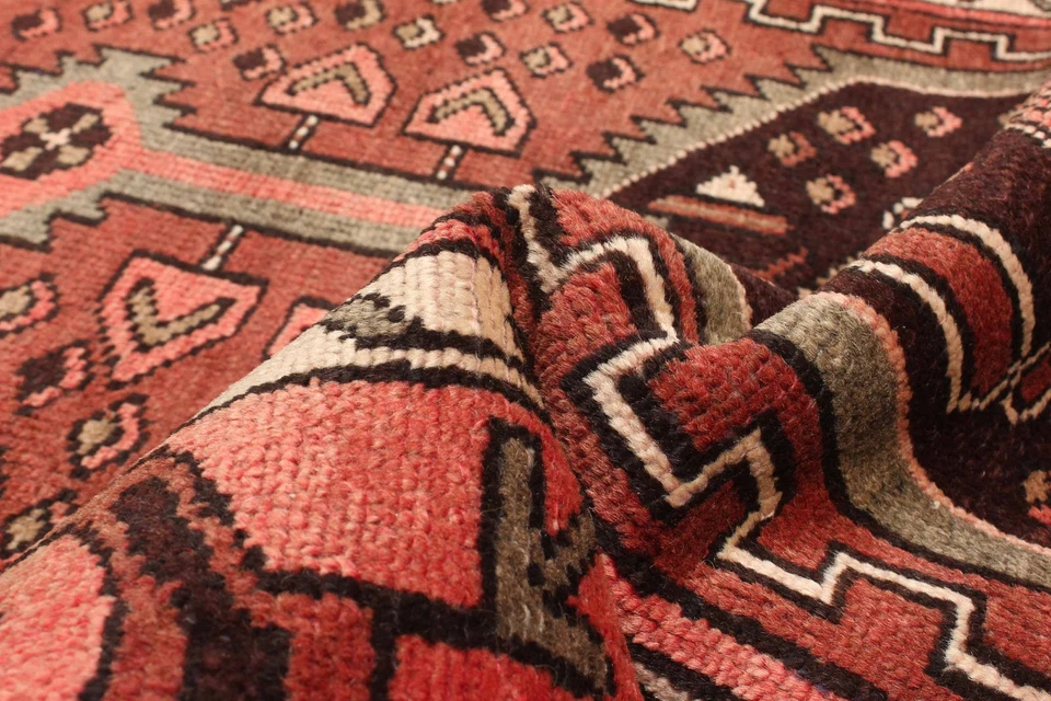 Alfombra tradicional vintage anudada a mano de 3'3" x 6'9" alfombra de lana oriental Foto 3 de 4