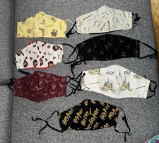 Lot Of Seven Harry Potter Face Masks Adult Size Elastic Homemade
