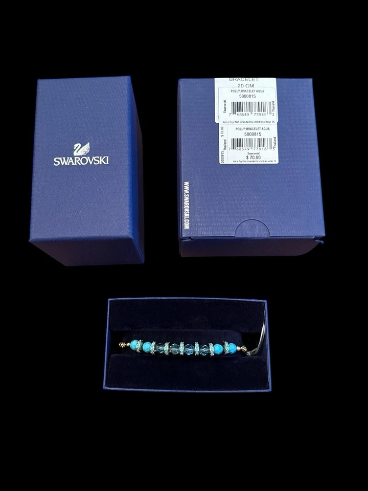 Pulsera Swarovski Polly Aqua 20CM 5000815 Foto 2 de 4