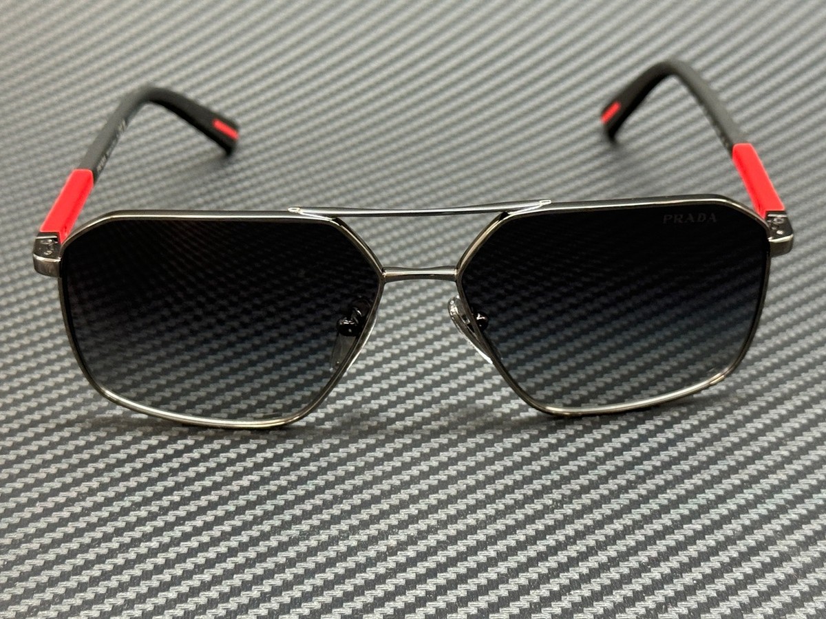 PRADA LINEA ROSSA PS A50S 5AV09U Gunmetal Grey Gradient 60 mm