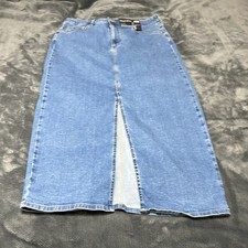 F&F New Maxi Denim Skirt Front Split Size 16 High Rise Blue Tags Tesco BNWT