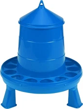 Miller 4-Pound Durable Blue Plastic Poultry Feeder With Removable Legs
